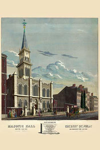 Masonic Hall Philadelphia Vintage Art Poster Print by Tholey