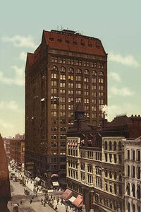 Vintage art print of Masonic Temple in Chicago, available in multiple sizes.