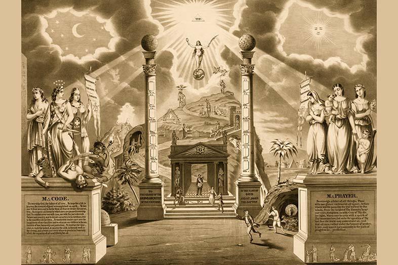 Symbols Masonic Chart Vintage Art Print by Buyenlarge