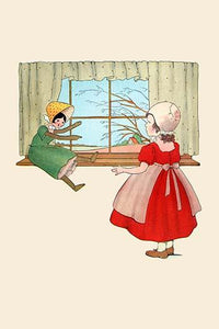 A Little Girl Beckons Her Doll Poster Print by Eugene Field