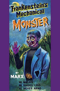 Comical Frankenstein Monster Tin Toy Poster Print