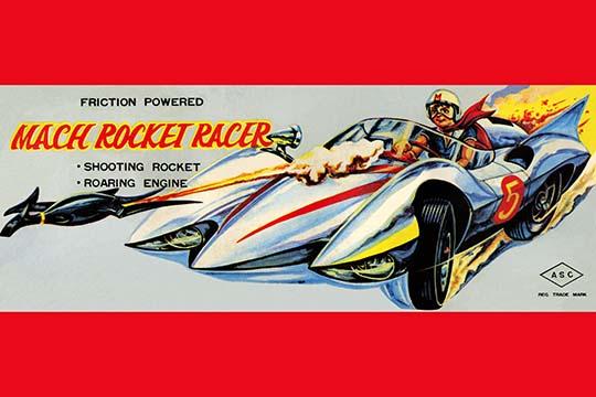 Fancy race car poster print in vibrant colors for children's room decor