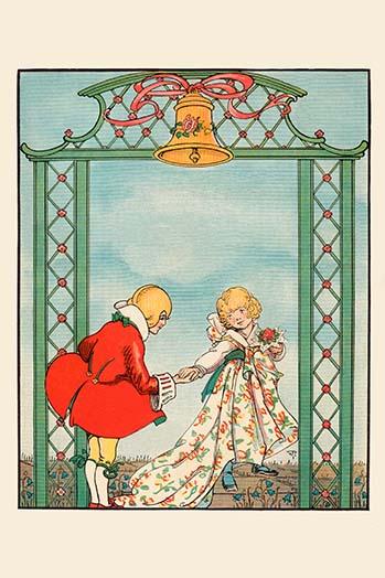 Two Children Pretend to Court One Another Poster Print by Eugene Field