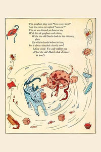 The Gingham Dog and Calico Cat Poster Print by Eugene Field, whimsical pet art.