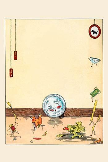The Gingham Dog and Calico Cat Poster Print by Eugene Field, whimsical pet illustration.