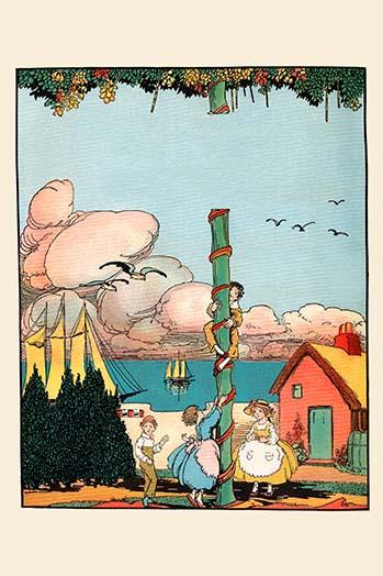 Children Climb a Tree Vintage Art Print by Eugene Field