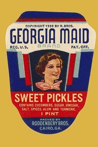 Original Pickle Jar Label Poster Print on premium paper.