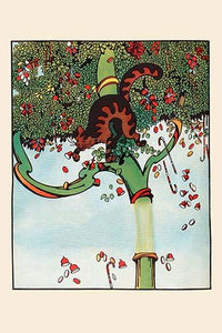 Candy Tree Cat Poster Print by Eugene Field featuring a playful cat shaking candy from a tree.