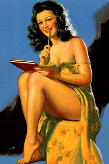 Vintage Arcade Vending Machine Pin-Up Cards Poster Print