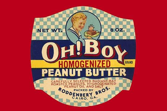 Original Peanut Butter Jar Label Poster Print on heavy stock paper.