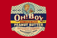 Original Peanut Butter Jar Label Poster Print on heavy stock paper.