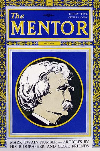 Mark Twain magazine poster print celebrating American literature