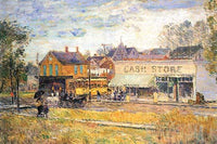 Town at the End of the Tram Where There Are Stores Poster Print by Frederick Childe Hassam