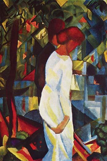Couple in Forest Vintage Art Print by August Macke