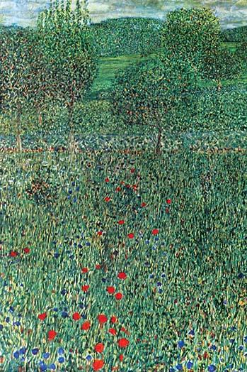 Garden Landscape poster print by Gustav Klimt, vintage art reproduction