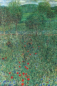 Garden Landscape poster print by Gustav Klimt, vintage art reproduction