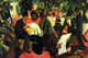 Garden Restaurant Poster Print by August Macke - vintage art reproduction