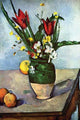 Still Life with Tulips & Apples Poster Print by Paul Cezanne