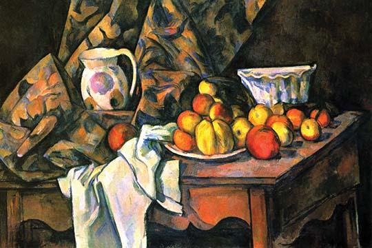 Still Life with Apples & Peaches by Paul Cézanne poster print.