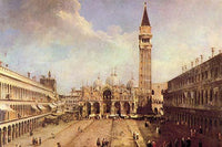 St. Marks Square Poster Print by Canaletto showcasing Venice's iconic architecture.
