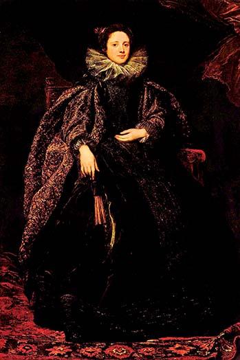 Portrait of Marchesa Balbi vintage art print by Anthony Van Dyk.