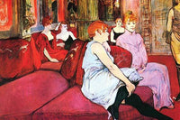 Women Resting on Red Sofas poster print by Henri de Toulouse-Lautrec.