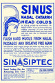 1950s vintage advertisement poster for sinus and head cold cure