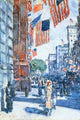 Flags on Fifth Avenue Winter 1919 poster print by Frederick Childe Hassam