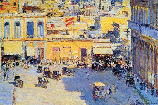 City Square in Havana Cuba Poster Print by Frederick Childe Hassam