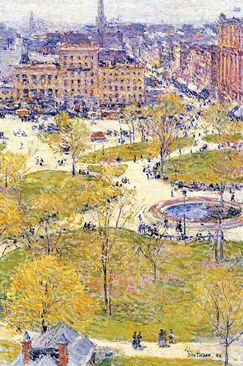 Manhattan's Union Square in Spring by Frederick Childe Hassam Poster Print