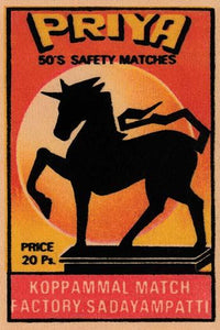 Horse Matchbox Art Poster Print - Made in India