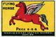 Pegasus match label poster print featuring a vintage design.