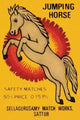 Jumping Horse Vintage Match Label Poster Print