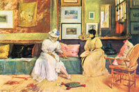 A Friendly Call poster print by William Merritt Chase, showcasing Impressionism