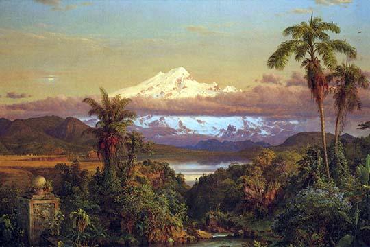 Cayambe Volcano Poster Print by Frederic Edwin Church showcasing the beauty of Ecuador.