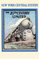 Vintage New York Central Railroad 20th Century Limited Matchbook Cover Poster Print.