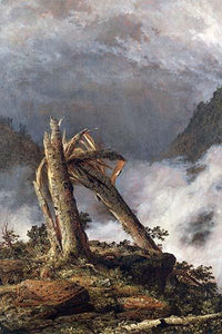 Tree in the Mountains Poster Print by Frederic Edwin Church