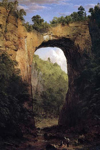 Natural Bridge, Virginia poster print by Frederic Edwin Church showcasing a beautiful vintage landscape.
