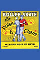 Oxford Roller Rink Stickers Poster Print showcasing vintage skating memorabilia.