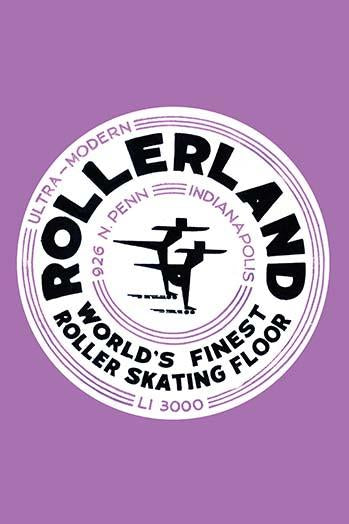 Vintage Rollerland Indianapolis Stickers Poster Print