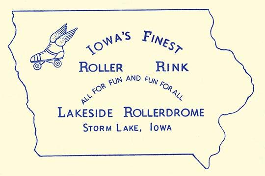 Vintage Lakeside Rollerdome Sticker Poster Print