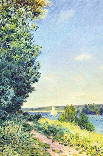 Bucolic Scene Along a Riverway in Normandy Poster Print by Alfred Sisley