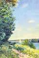 Bucolic Scene Along a Riverway in Normandy Poster Print by Alfred Sisley