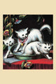Poster print of three kittens jumping in surprise