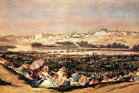 Folk Festival at the San Isidro-Day Poster Print by Francisco Goya, showcasing cultural celebration.