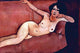 Nude on a Sofa Poster Print by Amadeo Modigliani, vintage art reproduction.
