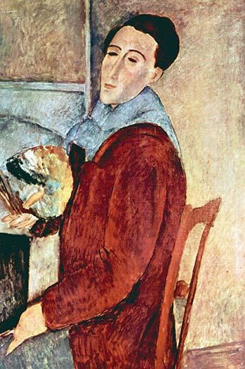 Self Portrait Poster Print by Amadeo Modigliani - Vintage Art Reproduction