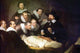 Surgical Anatomy Class Poster Print by Rembrandt Van Rijn, depicting a doctor and students in an educational setting.