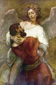 Jacob's Struggle with the Angel Poster Print by Rembrandt van Rijn