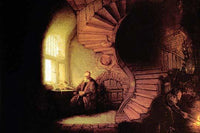 The Philosopher Contemplating Poster Print by Rembrandt Van Rijn